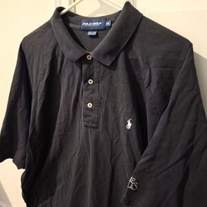 Polo Golf Ralph Lauren Mens XXL Black Pima Cotton Polo Shirt The Hills Logo